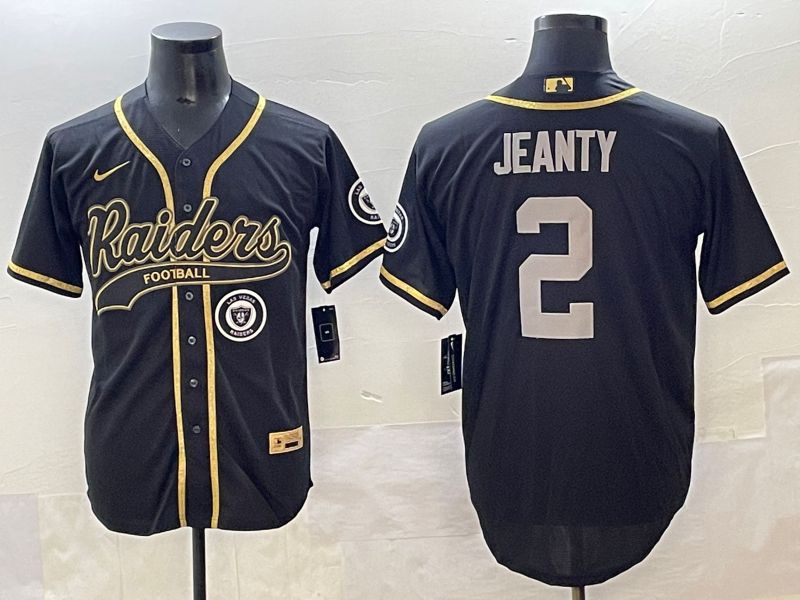 Men 2025 Oakland Raiders #2 Jeanty Black Joint Name Nike Limited NFL Jersey style 8->oakland raiders->NFL Jersey